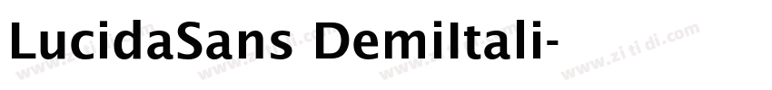 LucidaSans DemiItali字体转换